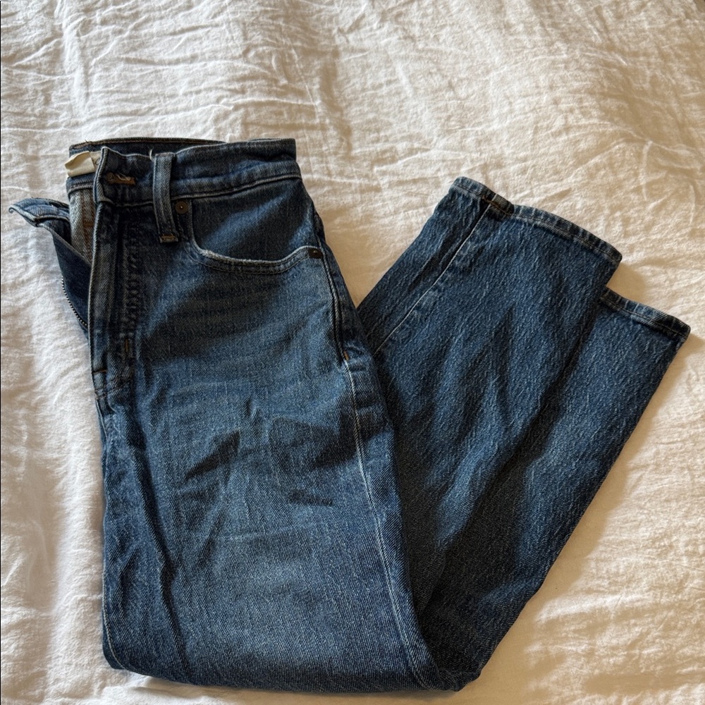 Madewell Dark Blue Straight Jeans